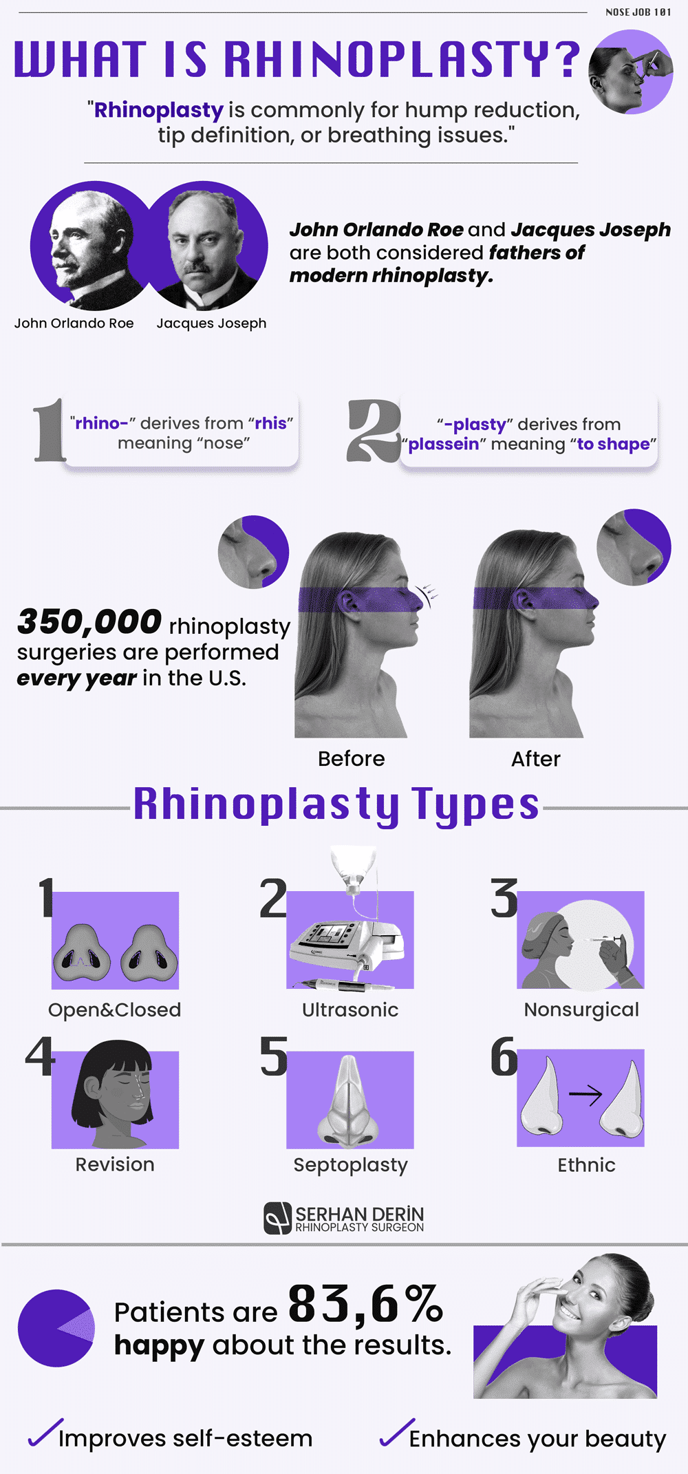 what is rhinoplasty, the best rhinoplasty Turkey, rhinoplasty types, dr serhan derin rhinoplasty, rhinoplasty infographics